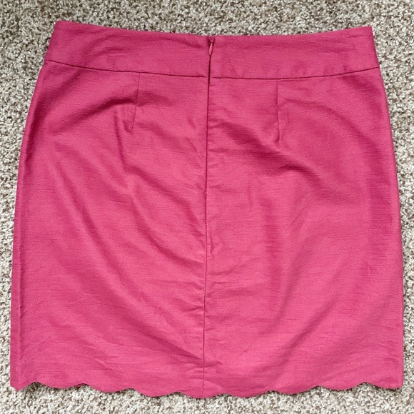 LOFT Factory Pink Skirt w/ Scalloped Hem - Picture 3 of 5